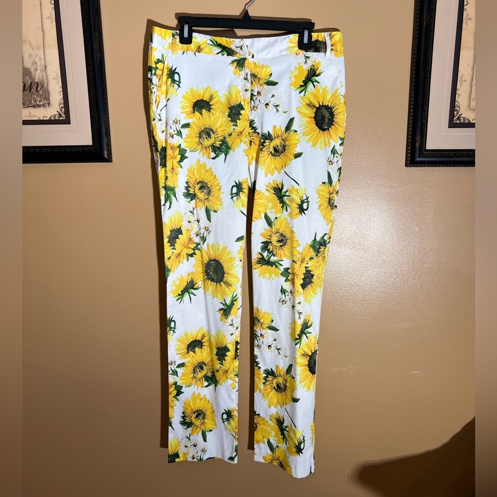ovi sunflower, printed pant size large